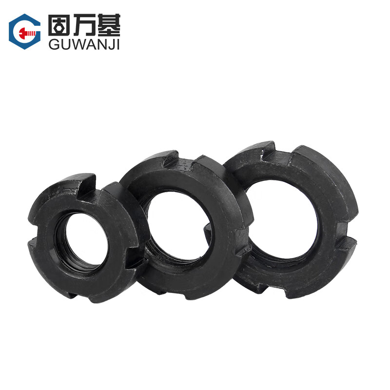 Guwanji round nut slotted locking nut anti-loosening nut four-slot anti-loosening nut M200x3 1 piece 304 material
