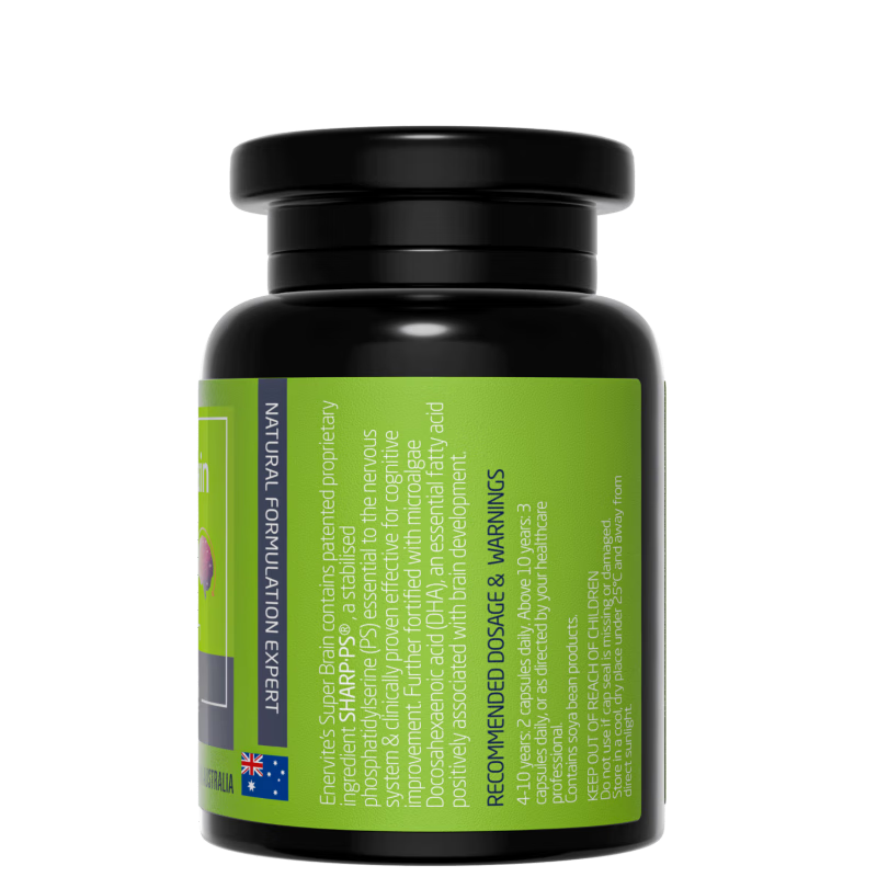 EnerVite Cerebralol 90 Capsules Highly Concentrated Schizochytrium Oil DHA Lecithin Phosphatidylserine Replenishes the Brain and Activates Whole-Brain Development