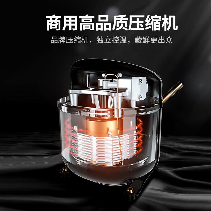 Meiling Smart Home four-door refrigerator commercial refrigeration and freezing dual-temperature freezer six-door large-capacity refrigerator catering kitchen hotel vertical stainless steel fresh-keeping cabinet four-door refrigerator refrigeration display cabinet full freezing-dual compressor enlarged four-door center beam defrost-stainless steel shelf