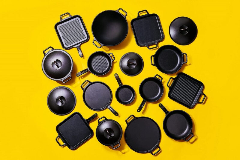 LODGE 25cm cast iron pot lid, multi-purpose for baking and stewing, black kitchen utensils