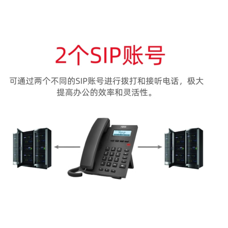 Fanvil X1 IP network phone, 100M dual network ports, business office, 2 SIP lines, wired IP phone