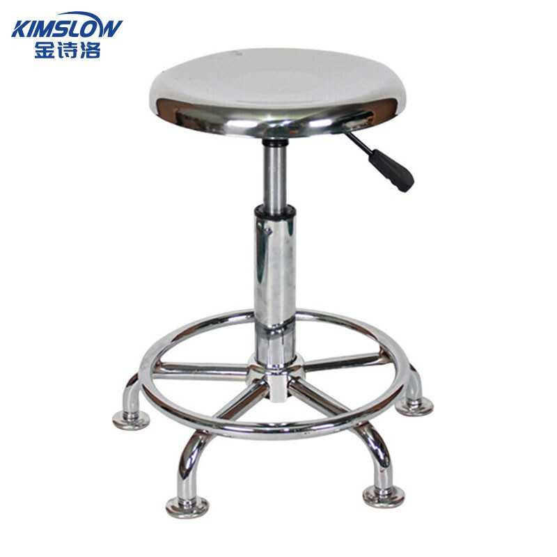 Jin Shiluo K6208 Workshop Stool Stainless Steel Assembly Line Work Stool Round Lift Rotating Chair Hospital Work Station Foot Nail Type Needs to be Installed by Yourself Customized