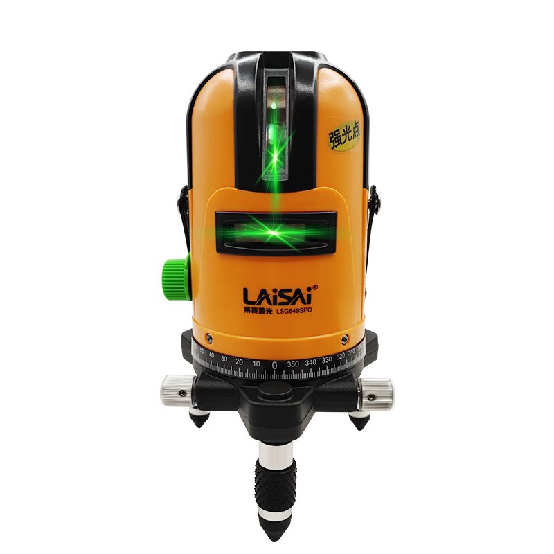 Laser level laser leveler strong light thin line 5 lines enhanced point green light LSG640 high precision LSG649 outdoor infrared highlight Laser 640 dual battery (5 lines 3 points strong green light)