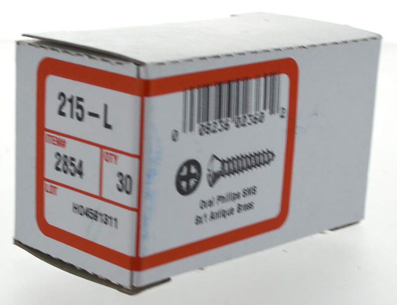 HillmanThe Group 2854 Brass Decorative Plate Metal Screws 30 Count