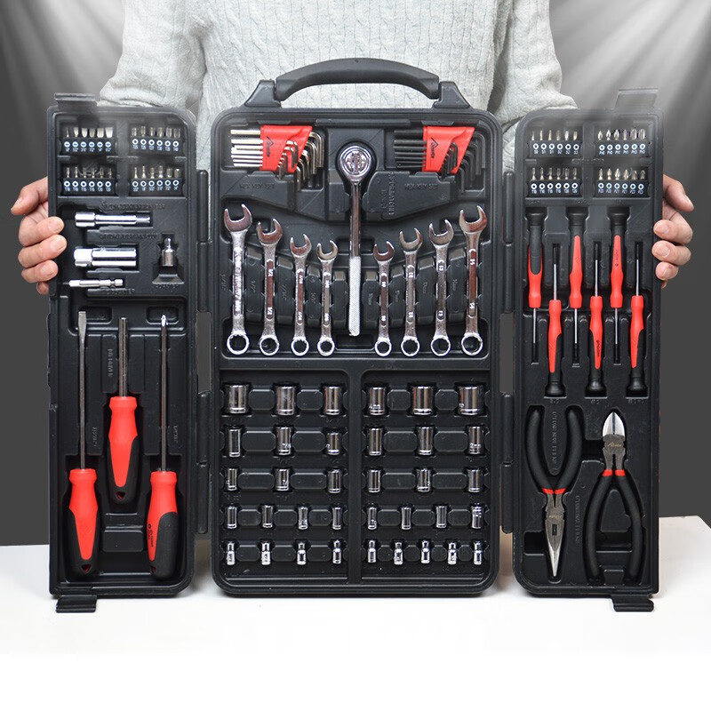 Tuowei socket wrench set tool box 129-piece set screwdriver hexagonal auto repair pliers ratchet household 780031