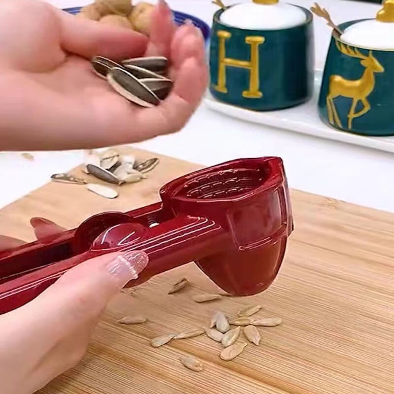 Qiashuo walnut clip, household walnut opening artifact, pliers, tool opener, chestnut shelling, multi-functional nut special multi-function nut clip, free finger guard when placing order, stainless steel, stainless steel finger guard, 1 shell