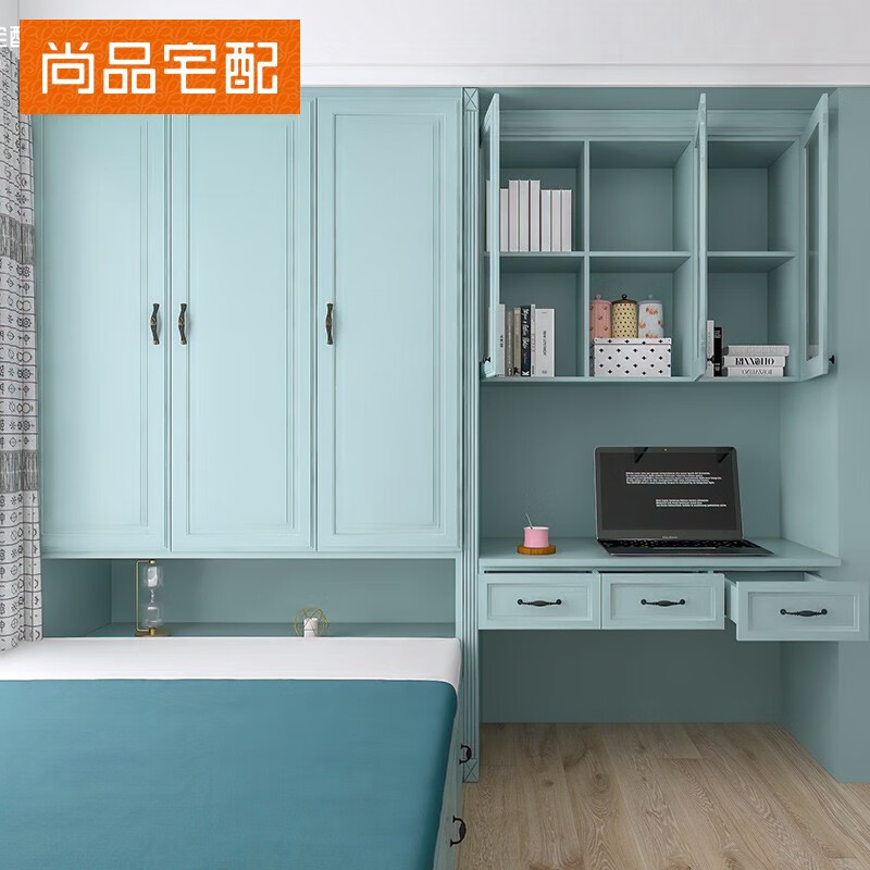 Customized tatami mats for Shangpin Home Furnishings. Customized multi-functional storage bedroom wardrobe combination desk cabinet for small apartment. Prepayment (non-commodity price)