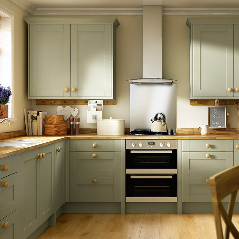 Huili Dejimei Sixiang Nordic simple cabinets overall cherry wood open kitchen cabinets custom-made stoves appointment measurement design