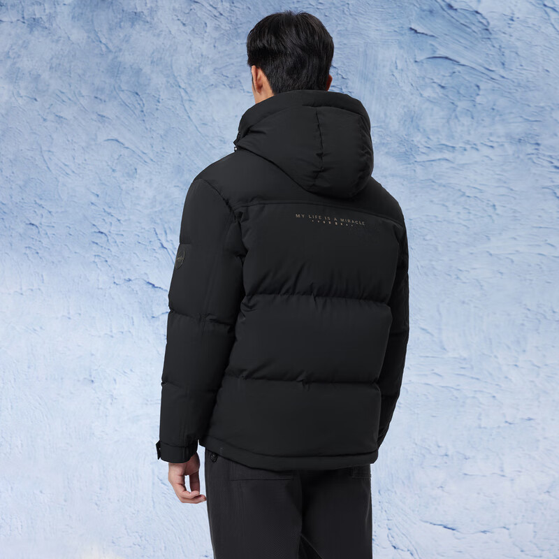 HLA Hailan House hooded down jacket men's Aurora series fluffy warm jacket men's winter