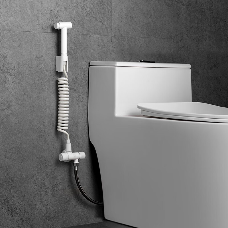 Durade (KSHD) German KSHD all-copper toilet spray gun companion bathroom flusher women's high-pressure water gun booster faucet nozzle gun gray (with angle valve) spray gun set