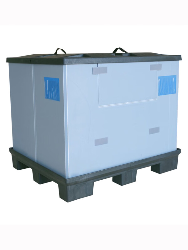 Large foldable enclosure box plastic floor cover logistics circulation space-saving auto parts box honeycomb hollow board customization 1150*1150*860 customization gray