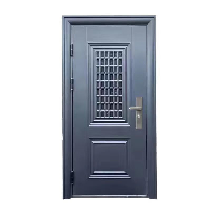 Qinkai door middle door anti-theft door outdoor ventilation door entry door breathable anti-theft door outer left red installation not included 1970*860 free expansion screws when placing an order