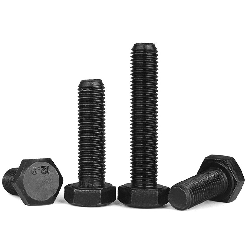 Jinggong M8M10M12M14M16 12.9 grade fine thread external hexagonal screw high strength fine thread hexagonal bolt M8*1*16 fine thread full thread (10 pcs)