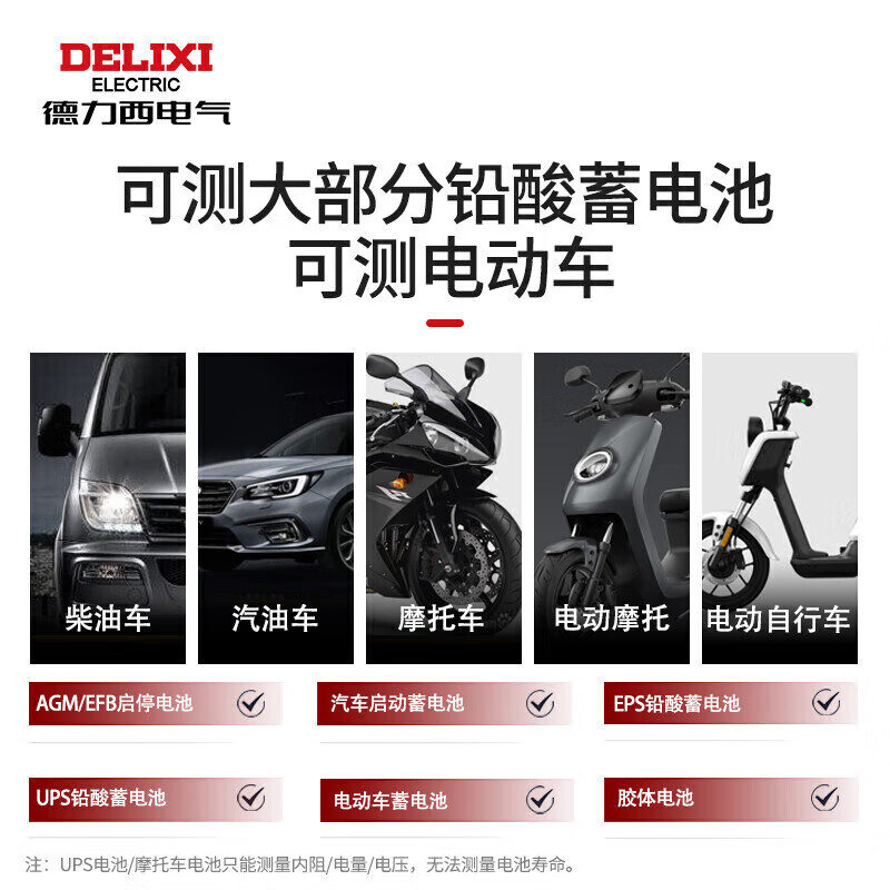 Delixi Electric Battery Tester Battery Life Tester 12V/24V Car Battery Tester