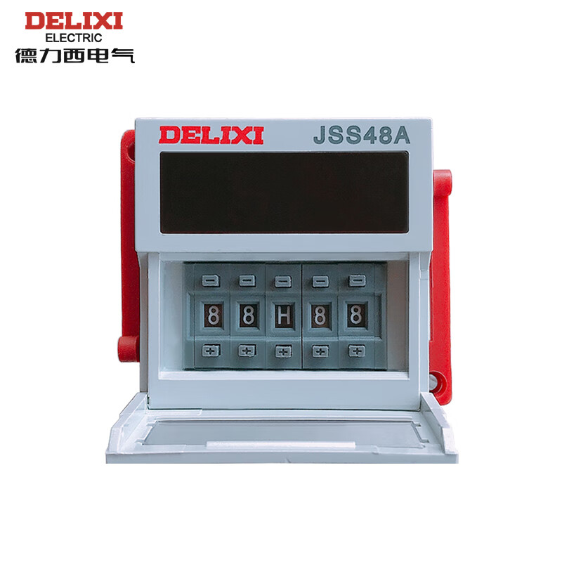 Delixi power delay time relay JSS48A 0.01S-99H99M digital display relay DH48S AC220V with base