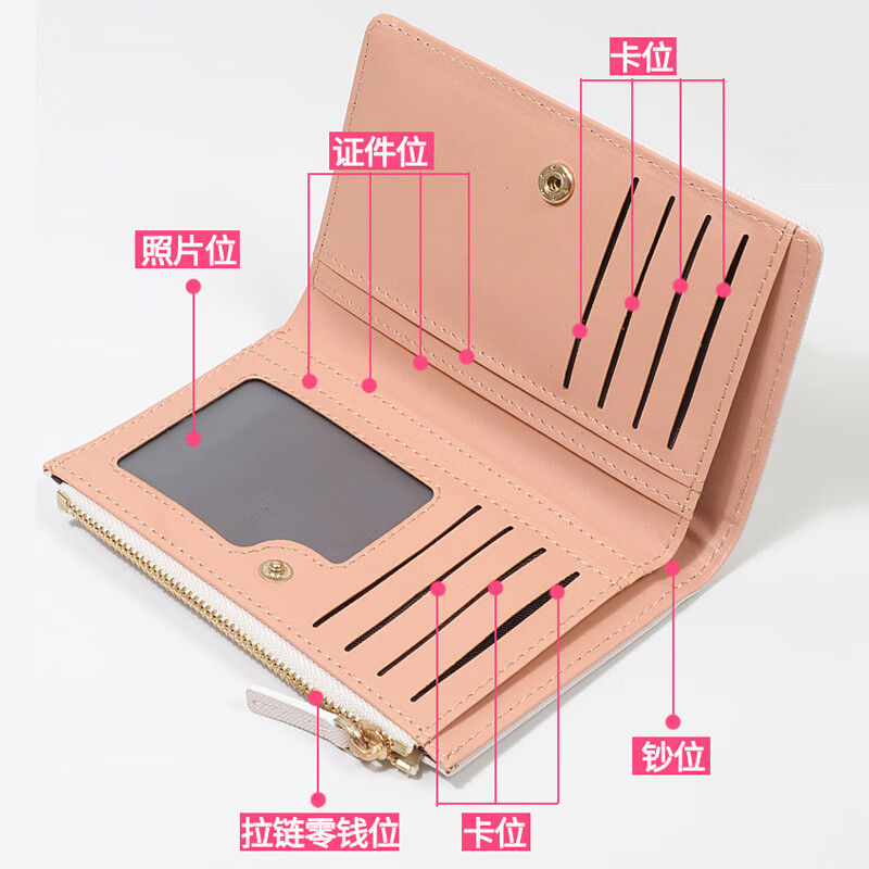 Fromo cat Kuromi Kuromi cute cartoon Japanese style ins style niche high-looking student wallet card holder two-in-one female black Kuromi skull cherry