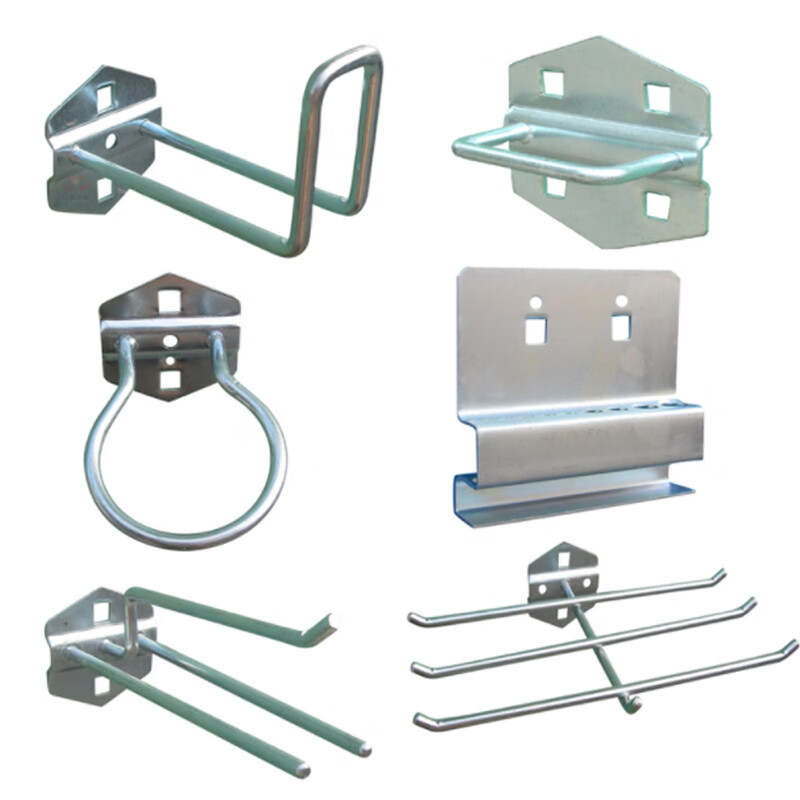 Kaiyuan double oblique hook 25mm tool rack hook kitchen utensil hook square hole hanging plate hardware hanging plate rack hole plate hole plate square hole hook accessories 10 pieces KY-GG19