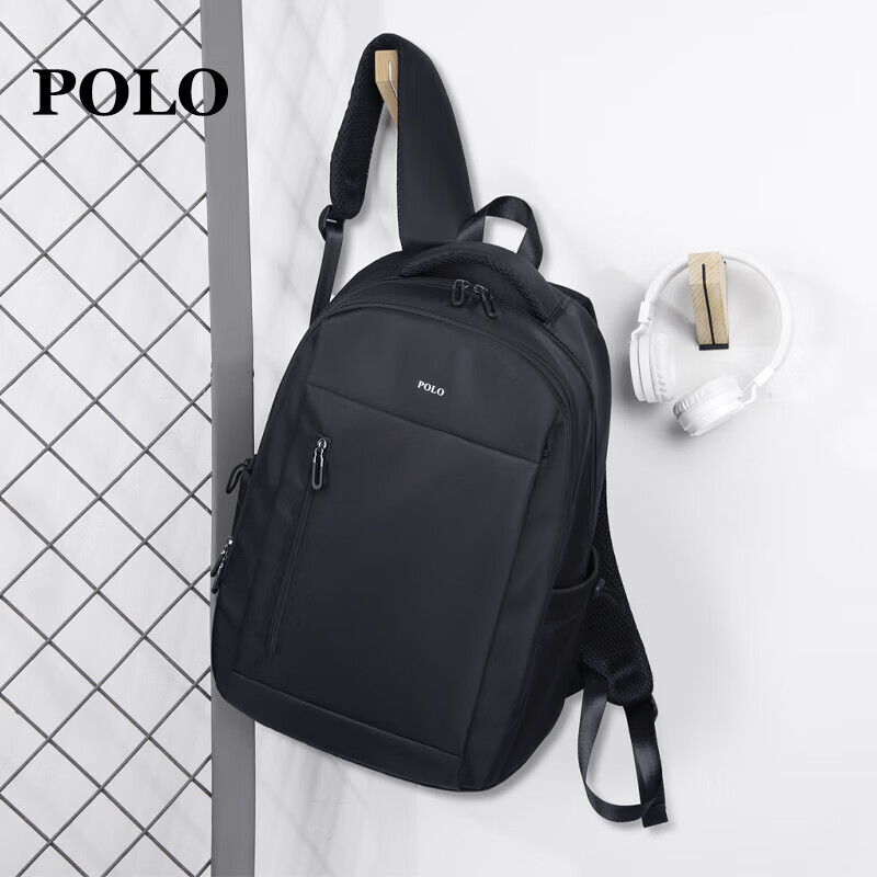 POLO backpack men's 16-inch large-capacity computer backpack men's business casual commuter travel bag middle school student school bag