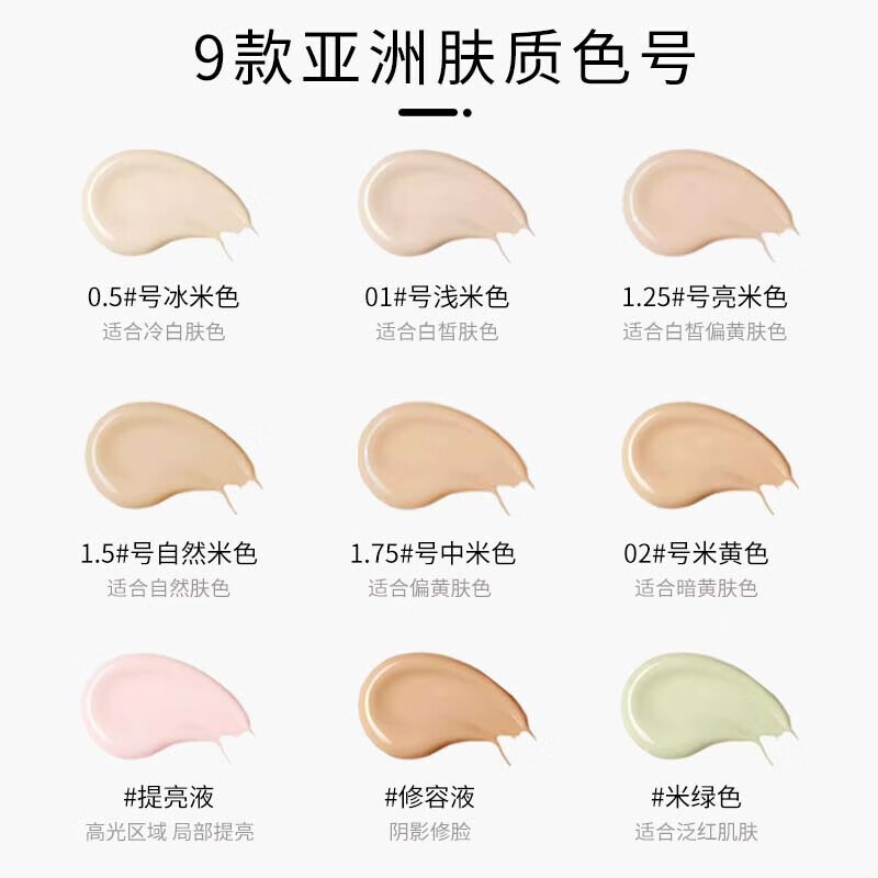 Dexian Concealer Physically Covers Spots, Dark Circles and Acne on Face, Brightens Tear Troughs Genuine No. 01 Light Beige