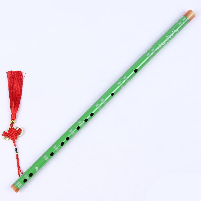 Shuhuai musical instrument (shuhuai) Shuhuai exquisite beginner's one-piece transverse flute bitter bamboo flute with teaching, zero-based entry-level musical instrument for adults and children, segmented version in F key (white)