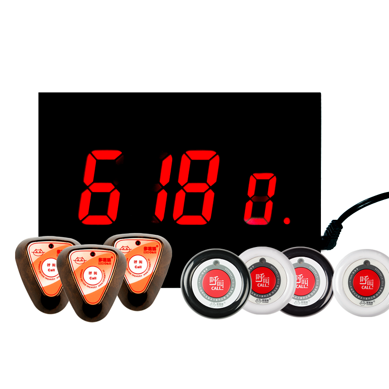 Wireless pager restaurant service bell waiter calling bell talkative cat bell ringer coffee shop tea house second generation waterproof watch machine