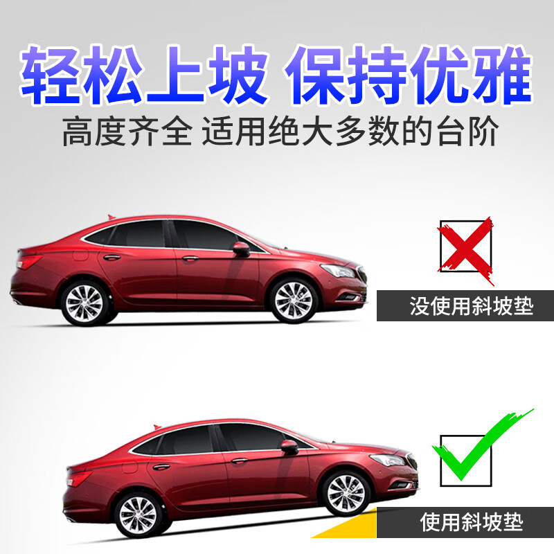 Baige step slope mat rubber plastic type threshold curb curb slope triangular step mat car climbing uphill mat 100*25*5 black CW421422