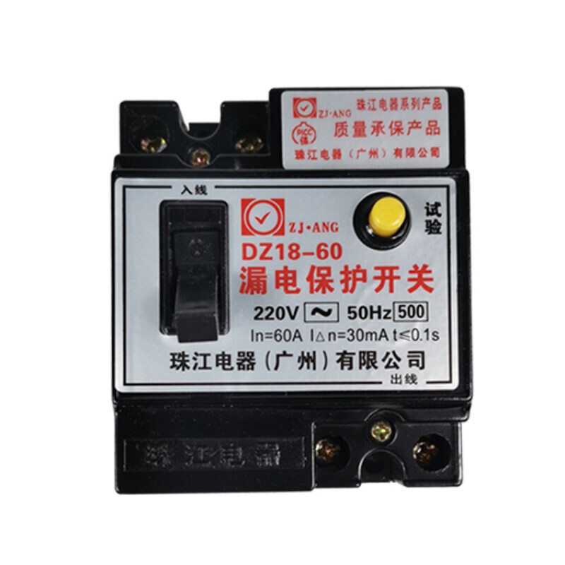 Pearl River black old style leakage circuit breaker 220V16/32/32/60A main switch electric shock protector about nest 2P 32A