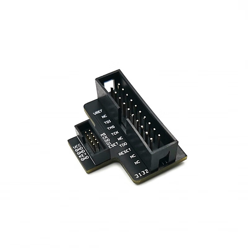 1.27mm JTAG adapter board standard 20-pin 2.54mm to 10-pin 1.27mm supports JLINK/SWD, equipped with 20cm long 1.27mm cable and 2.54mm cable