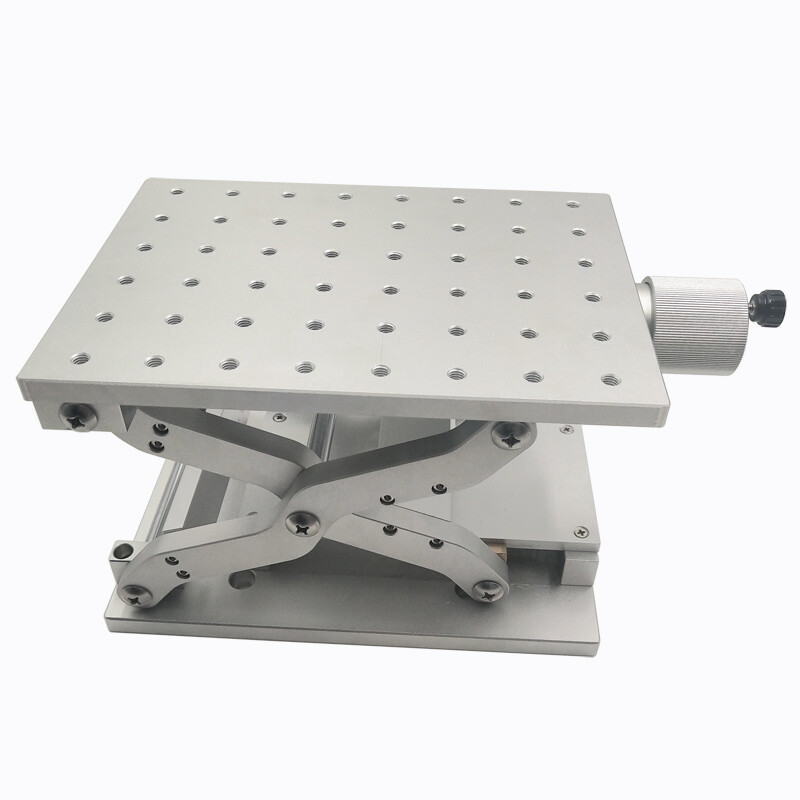 Customized laser marking experimental precision displacement table Z-axis lifting table scissor-type one-dimensional lifting black silver worktable QW-WT002-1521 black with ruler