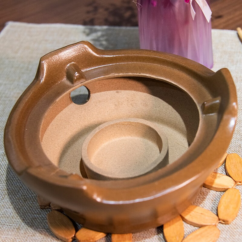 Yishou alcohol stove single household casserole hotel student dormitory portable single party shabu-shabu earth yellow glaze small hot pot single alcohol stove