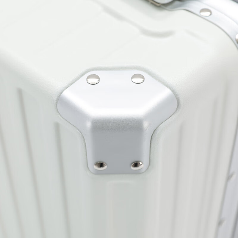 Zuo Ting multifunctional aluminum frame suitcase trolley case, sturdy and pressure-resistant suitcase, password box, small portable boarding case, smoke white 18 inches