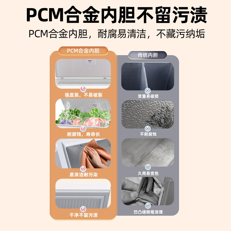 Xingx (XINGX) 140L single temperature household small freezer large capacity frost reduction preservation fresh taste energy saving first class energy efficiency refrigerator refrigeration and freezing dual-use freezer BD/BC-140QJ national subsidy