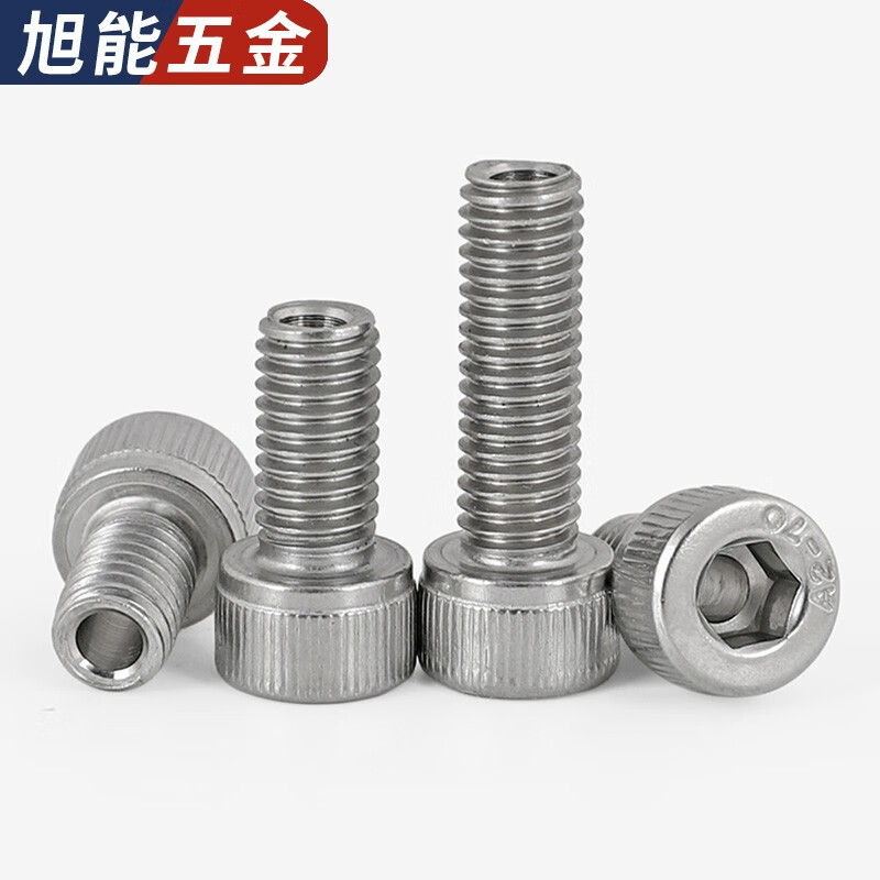 Bingneng 304 stainless steel hexagonal hollow exhaust screw vacuum hollow hole through hole threading screw M3-M12M20 M3*10 hole 1.5mm 20 pcs