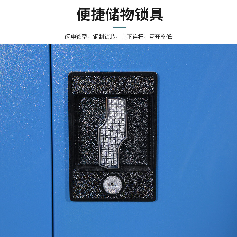 Huizhen heavy tool cabinet storage cabinet factory workshop double door tool storage cabinet with hanging plate HZ480 gray and blue color combination