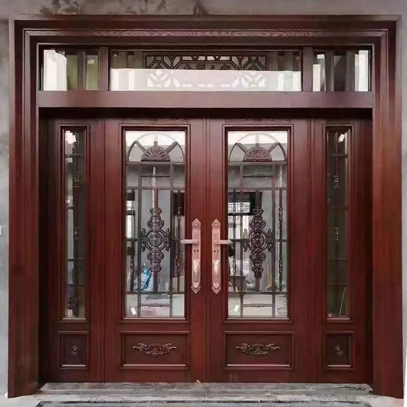 Vinoa glass door rural door rural self-built house custom door entrance door zinc alloy class A security door villa door style 3