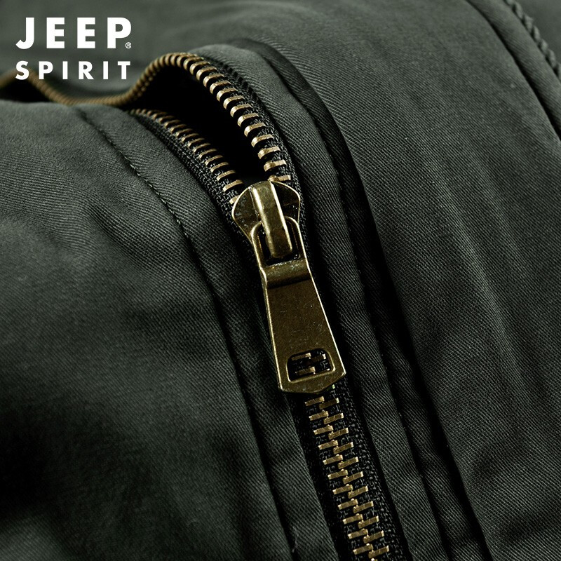 JEEP SPIRIT Jeep cotton jacket men's velvet thickened warm jacket men's autumn and winter high-end workwear cotton coat men's cotton jacket top