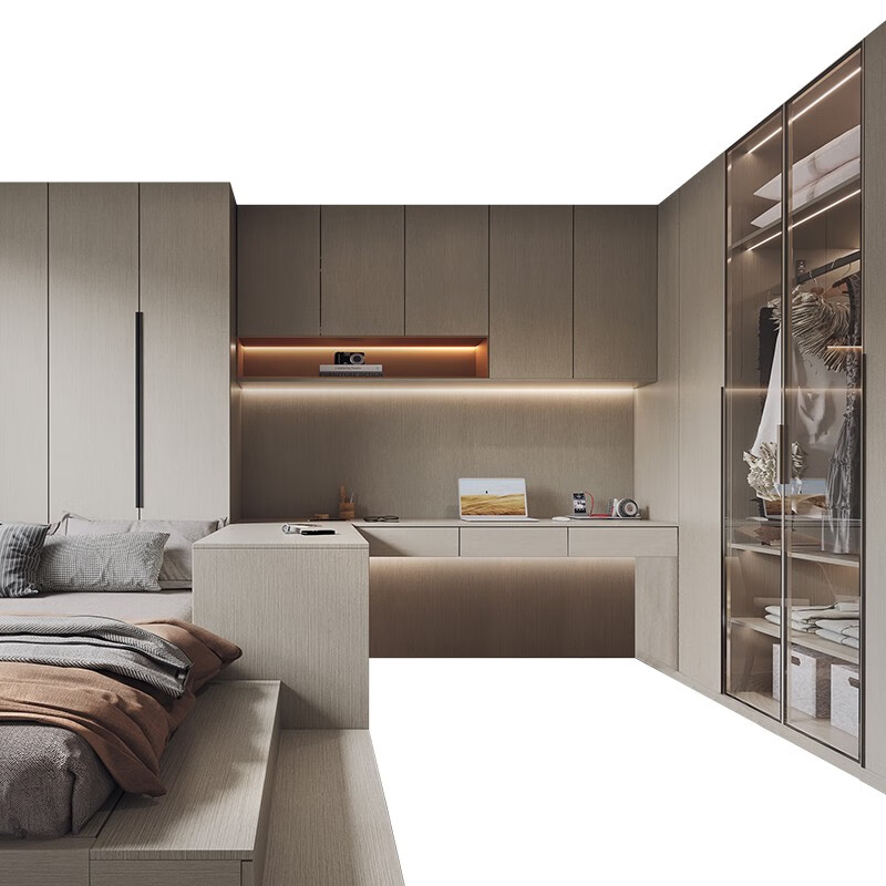 Marge bedroom custom-made multi-functional tatami bed cabinet integrated wardrobe custom-made whole house custom-made tatami solid wood prepaid deposit