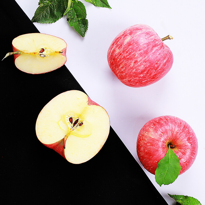 Jingmi Luochuan Apple Red Fuji Fresh Fruit New Fruit Gift Box Net Weight 8.6 Jin Single Fruit 250g Origin Head Straight Hair