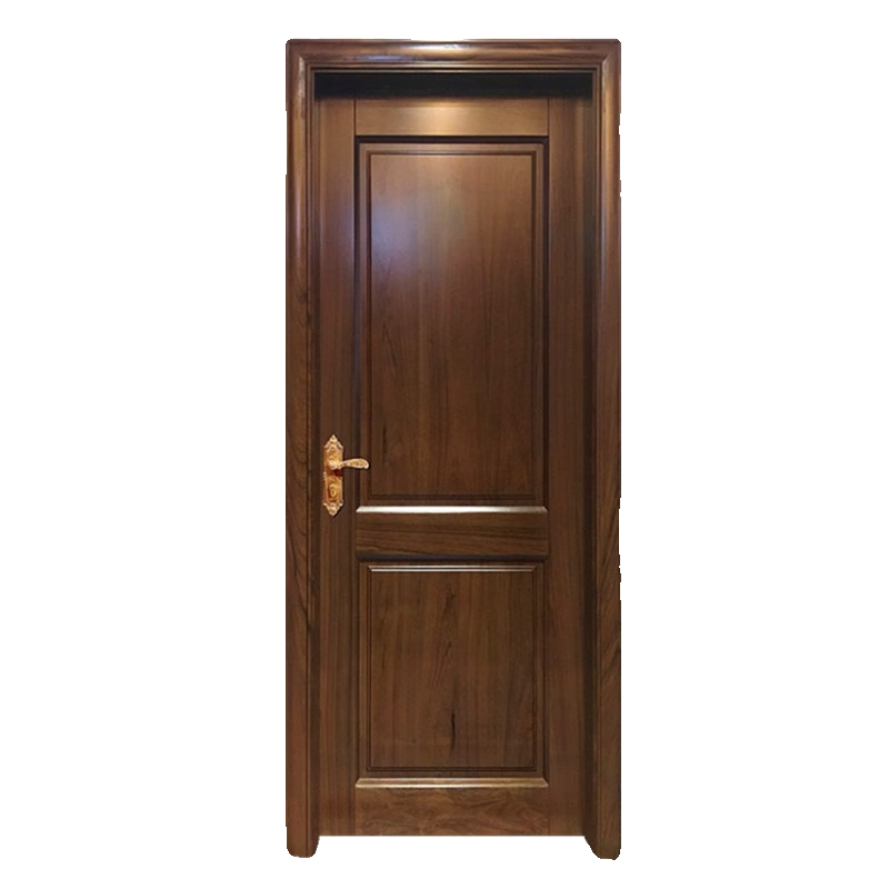 African red walnut wood door bedroom door set room interior door new Chinese style painted solid wood door whole house customization wood log customization