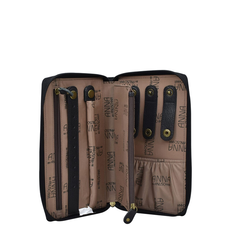 Anna by Anuschka Women's Zippered Jewelry Box Peace and Love One Size