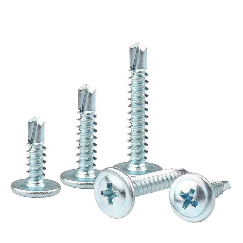 Creaby410/304 stainless steel cross round head padded drill tail screws galvanized large flat head self-tapping self-drilling dovetail screws 4.2x13 (20 pieces) 304 material