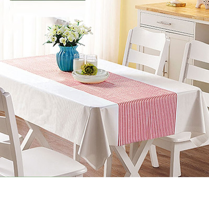 5-piece disposable tablecloth thickened printed restaurant hotel home rectangular round table printed tablecloth tablecloth tablecloth disposable household supplies red stripe 1.2*1.8 meters 10 pieces