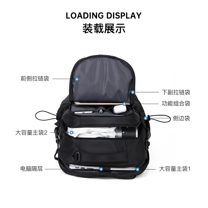 Slazenger large-capacity backpack commuter business trip computer bag middle school and high school student school bag business casual backpack New Year gift