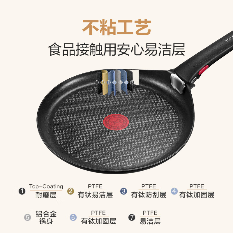 Tefal frying pan removable pancake pan nutritious breakfast pan gas oven universal titanium non-stick frying pan