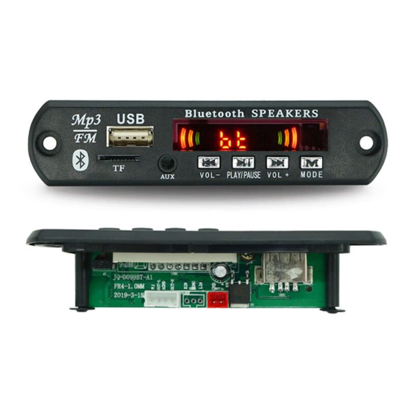 Car MP3 Bluetooth 5.0 audio receiver module FM radio motherboard audio MP3 decoder modification board 12V car MP3 without Bluetooth 4.1 decoder board