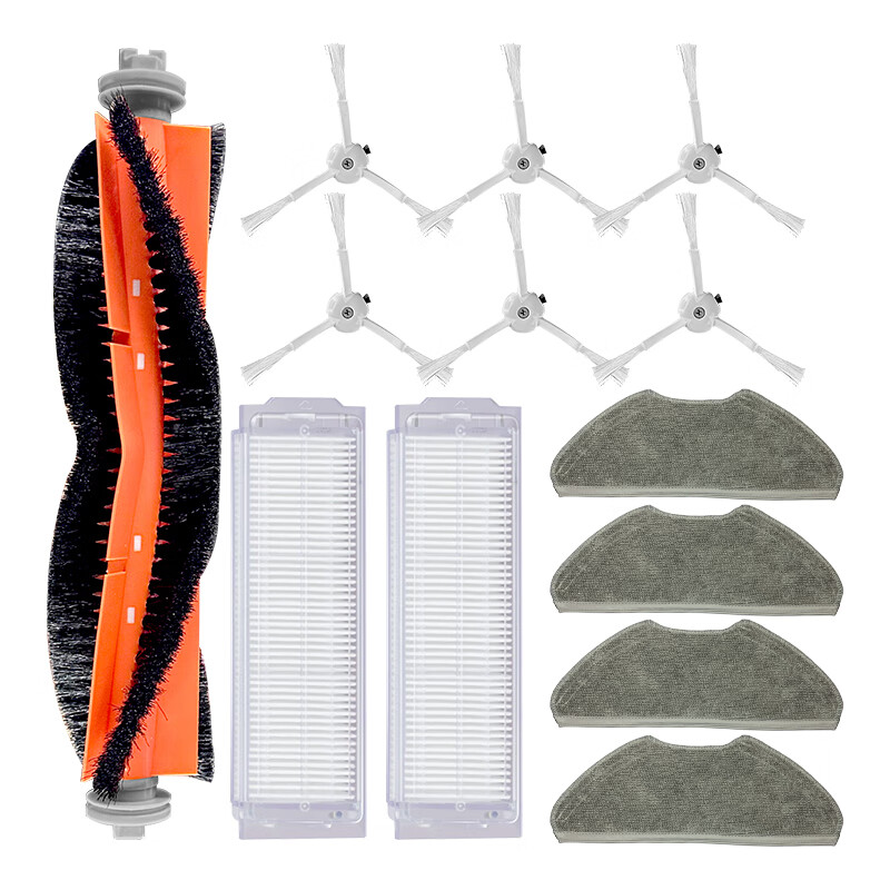 Jingxi is suitable for Xiaomi Mijia sweeping and mopping robot 3 accessories sweeper MJST1S side brush filter main brush cover mop cloth 6 sheets