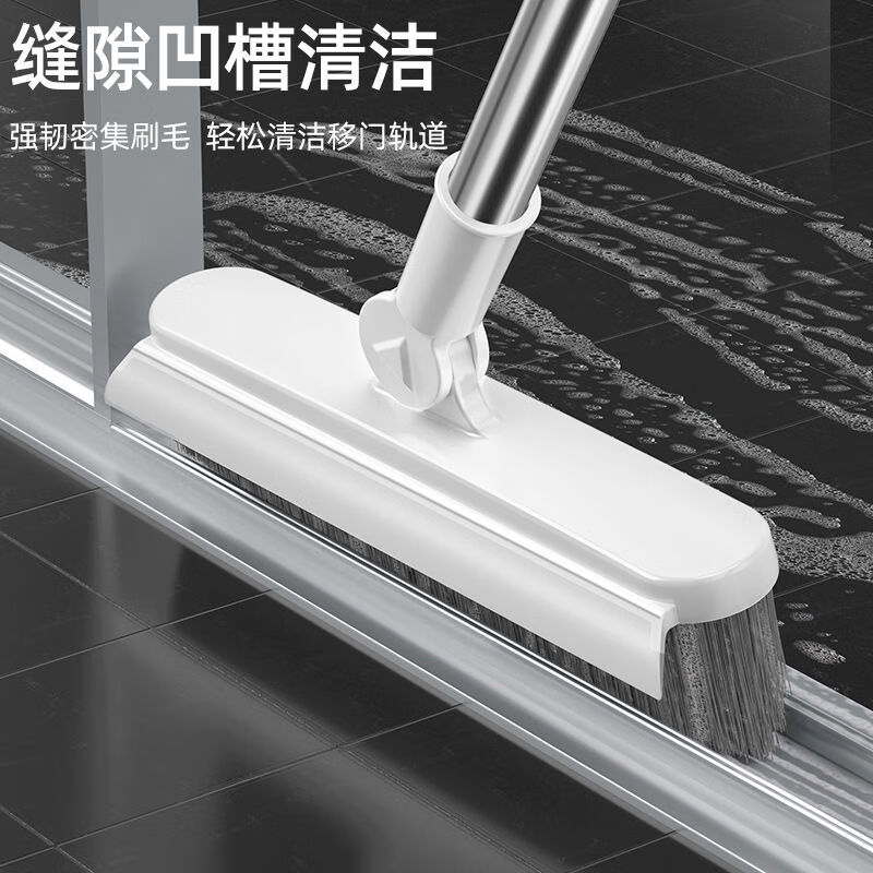 Bathroom floor scrubbing floor brush artifact bathroom floor seam brush tile long handle hard bristled toilet cleaning small V-shaped random color non-scratching brush