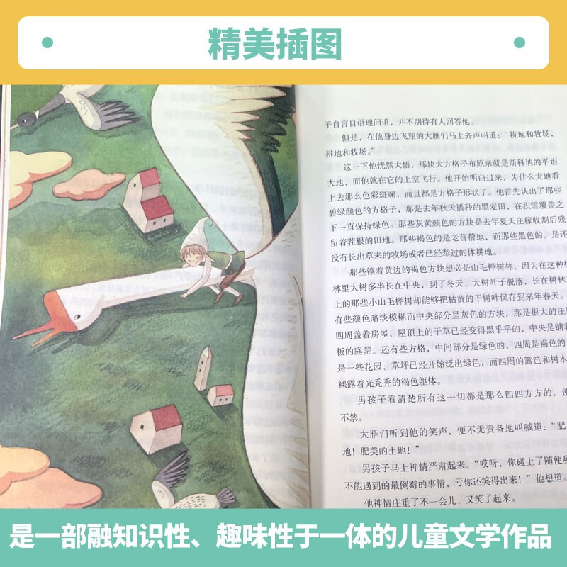 Niels's Travels Riding a Goose, People's Education Press Happy Reading Bar for Sixth Grade, Volume 2 (3 volumes), edited by Cao Wenxuan and Chen Xianyun, supporting Chinese textbooks
