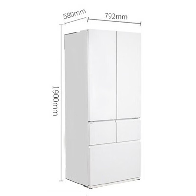 Panasonic built-in ultra-thin refrigerator 58cm 453L multi-door refrigerator Ultrasonic humidification and preservation Nanoyi deodorization and sterilization Pearl white with automatic ice maker NR-EW45TGA-W
