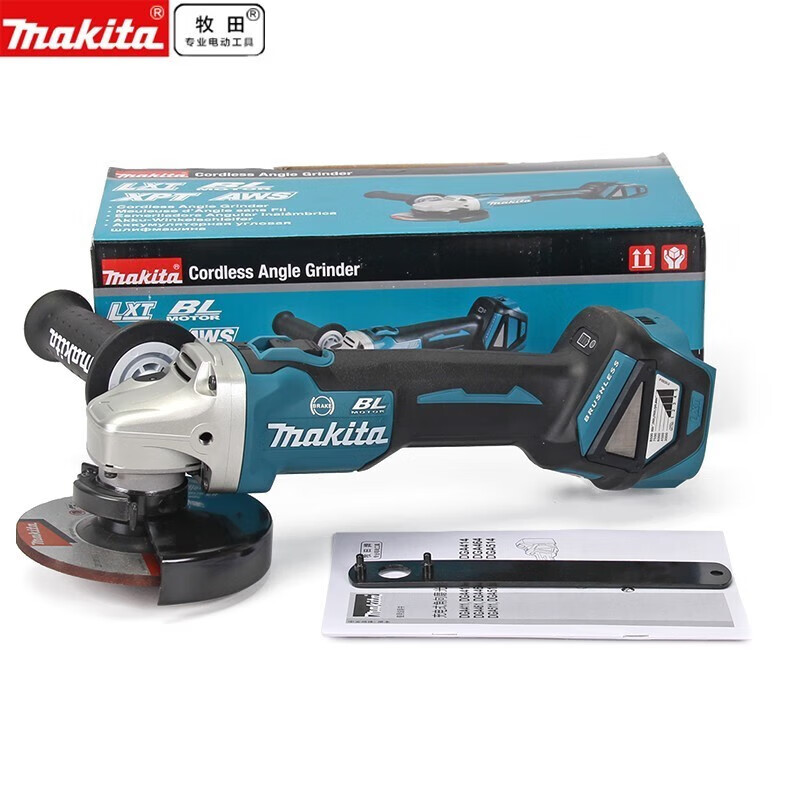 Makita rechargeable angle grinder brushless motor angle grinder DGA414 grinder cutting machine metal 18V lithium battery DGA414 4.0AH dual battery fast charge